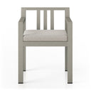MONTEREY OUTDOOR DINING ARMCHAIR, WEATHERED GREY
