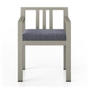 MONTEREY OUTDOOR DINING ARMCHAIR, WEATHERED GREY