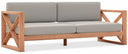 Anguilla 83" Water Resistant Fabric Upholsetered Outdoor Patio Sofa - Grey