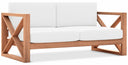 Anguilla 65" Water Resistant Fabric Upholsetered Outdoor Patio Loveseat - White