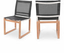 Tulum Water Resistant Mesh Fabric Outdoor Patio Dining Side Chair - Black