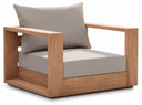Tulum Water Resistant Fabric Upholstered Outdoor Patio Accent Chair - Grey