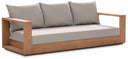 Tulum 87" Water Resistant Fabric Upholstered Outdoor Patio Sofa - Grey
