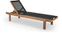 Tulum Water Resistant Mesh Fabric Outdoor Patio Chaise Lounge Chair - Black