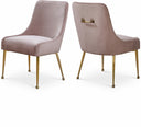 Owen Velvet Upholstered Dining Chair - Pink