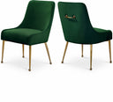 Owen Velvet Upholstered Dining Chair - Green