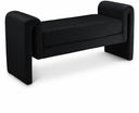 Sloan Velvet Upholstered 51" Bench - Black