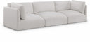 Ease 114" Fabric Upholstered 3pc. Modular Sofa - Cream