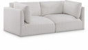 Ease 76" Fabric Upholstered 2pc. Modular Loveseat - Cream
