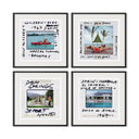 Water Slides Set of 4 By Slim Aarons