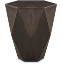 Diamante Oak Veneer End / Side Table - Brown