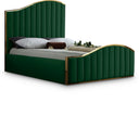 Jolie Velvet Upholstered Bed - Green