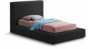 Terra Boucle Fabric Upholstered Twin Bed - Black