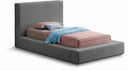 Terra Boucle Fabric Upholstered Twin Bed - Grey