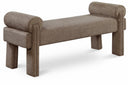 Stefano Fabric Upholstered Bench - Brown