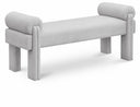 Stefano Fabric Upholstered Bench - Grey