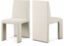 Benson Linen Textured Fabric Upholstered Dining Chair - Beige