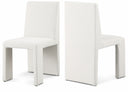 Benson Linen Textured Fabric Upholstered Dining Chair - Cream