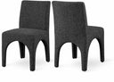 Gramercy Linen Textured Fabric Upholstered Dining Chair - Black