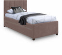 Hudson Vegan Leather Upholstered Twin Trundle Bed - Brown