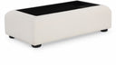 Diana Linen Textured Fabric And Wood Coffee Table - Black