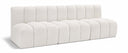 Arc 89.5" Boucle Fabric Upholstered 3pc. Modular Sectional - Cream