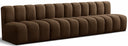 Arc 119" Velvet Upholstered 4pc. Modular Sectional - Brown