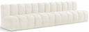 Arc 119" Velvet Upholstered 4pc. Modular Sectional - Cream