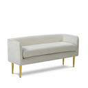 Audrey Velvet Upholstered Bench - Cream