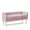 Audrey Velvet Upholstered Bench - Pink