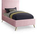 Jasmine Velvet Upholstered Twin Bed - Pink