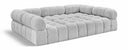 Ames 102" Boucle Fabric Upholstered 6pc. Modular Sectional - Grey