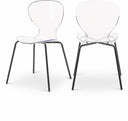 Clarion Lucite Seat And Metal Base Dining Chair - Black