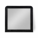 Fluted Solid Wood And Oak Veneer Mirror - Black