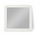 Fluted Solid Wood And Oak Veneer Mirror - Cream