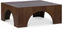 Arch Oak Wood Coffee Table - Brown