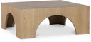 Arch Oak Wood Coffee Table - Natural