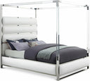 Encore Vegan Leather Upholstered Bed - White