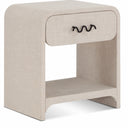Medley 22" Linen Textured Nightstand / Side Table - Cream