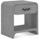 Medley 22" Linen Textured Nightstand / Side Table - Grey