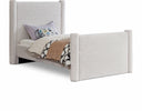 Elias Boucle Fabric Upholstered Twin Bed - Cream