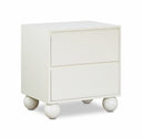 Kent 24" Ash Wood Nightstand - Cream