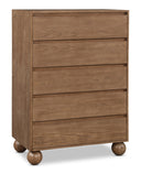 Kent Ash Wood Chest - Brown