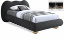 Hyde Boucle Fabric Upholstered Twin Bed - Black