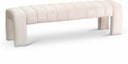 Andaz Velvet Upholstered Bench - Cream