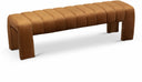 Andaz Velvet Upholstered Bench - Saddle