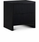 Fairfax 26" Solid Wood And Oak Veneer Nightstand - Black