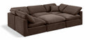 Indulge 105" Velvet Upholstered 6pc. Modular Sectional - Brown