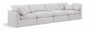 Indulge 140" Velvet Upholstered 4pc. Modular Sofa - Cream