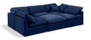 Indulge 105" Velvet Upholstered 6pc. Modular Sectional - Blue